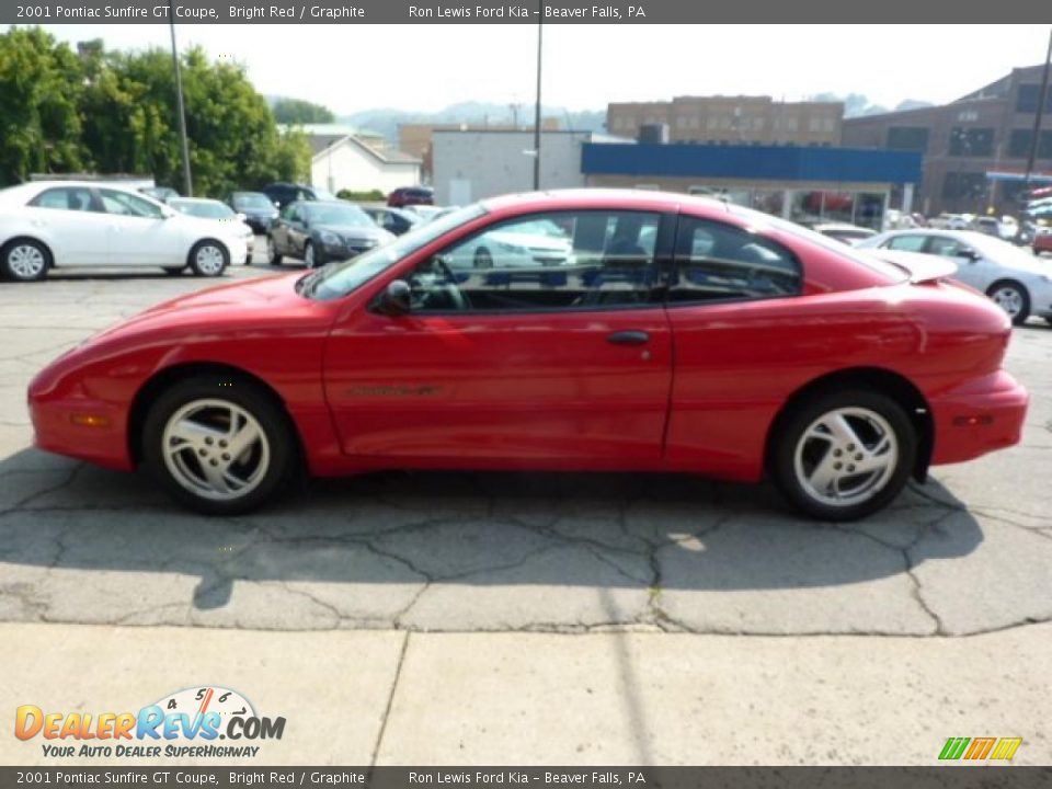 2001 Pontiac Sunfire GT Coupe Bright Red / Graphite Photo #6