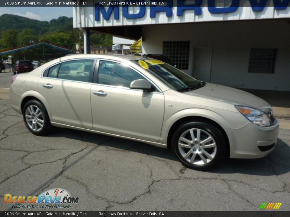 2009 Saturn Aura XR Gold Mist Metallic / Tan Photo #2