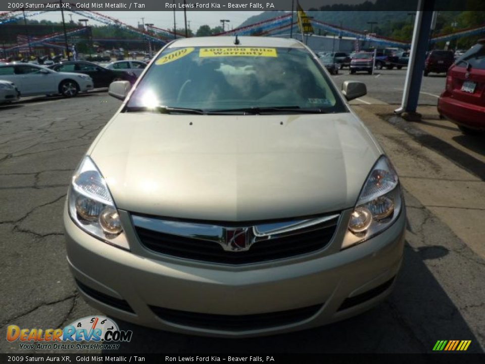 2009 Saturn Aura XR Gold Mist Metallic / Tan Photo #4