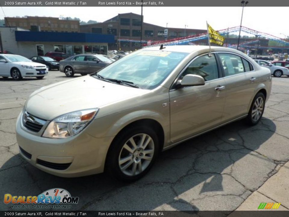 2009 Saturn Aura XR Gold Mist Metallic / Tan Photo #5