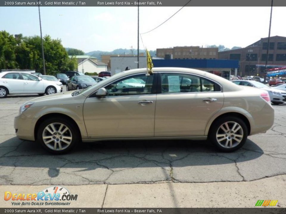 2009 Saturn Aura XR Gold Mist Metallic / Tan Photo #6