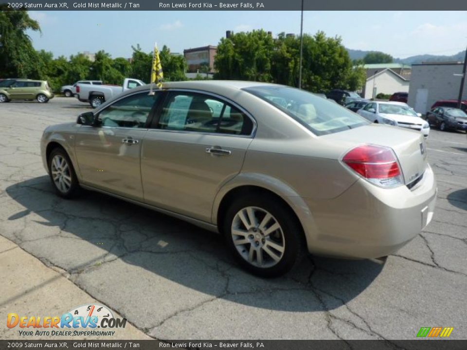 2009 Saturn Aura XR Gold Mist Metallic / Tan Photo #7