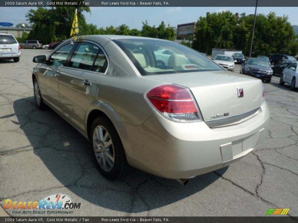 2009 Saturn Aura XR Gold Mist Metallic / Tan Photo #8
