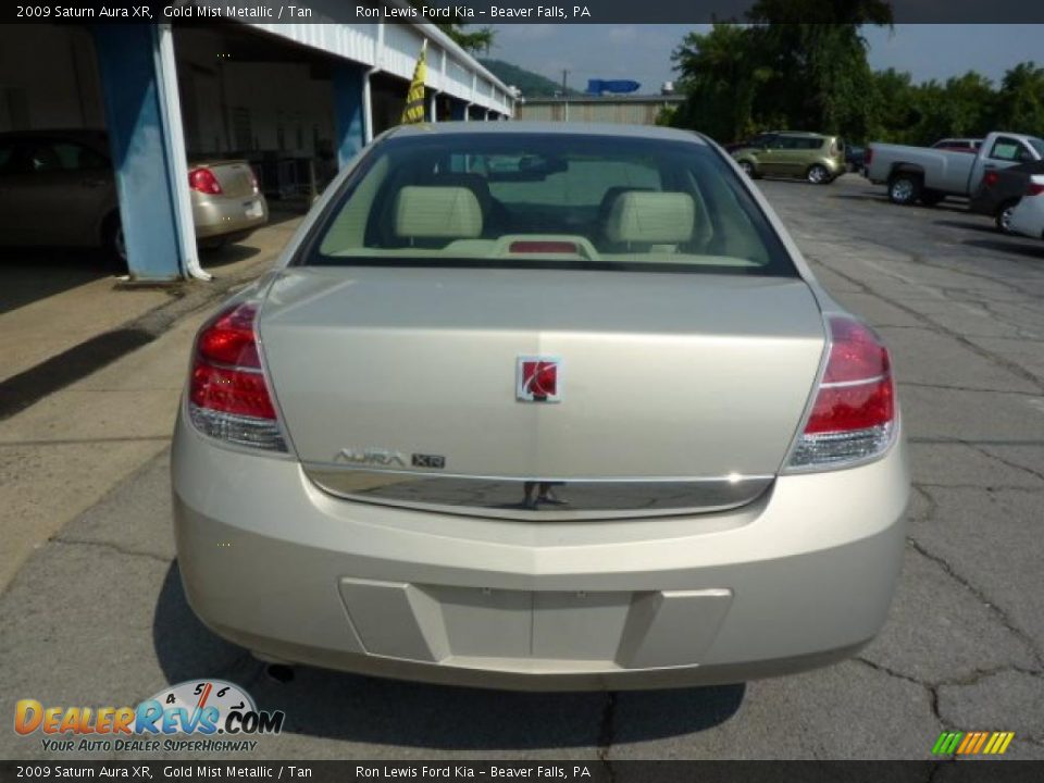 2009 Saturn Aura XR Gold Mist Metallic / Tan Photo #9