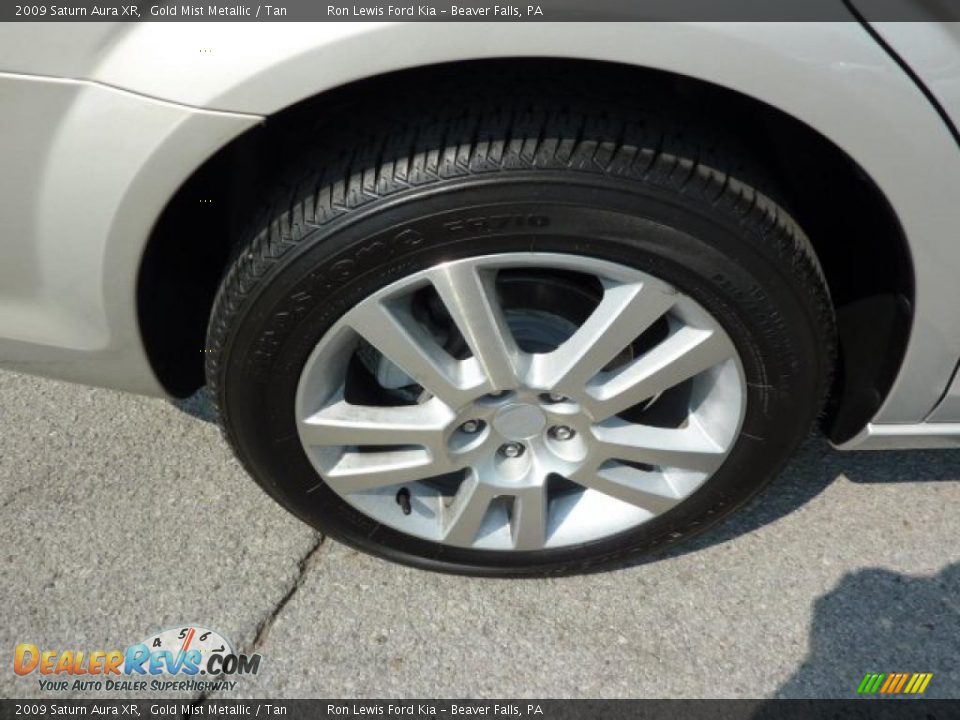 2009 Saturn Aura XR Gold Mist Metallic / Tan Photo #11