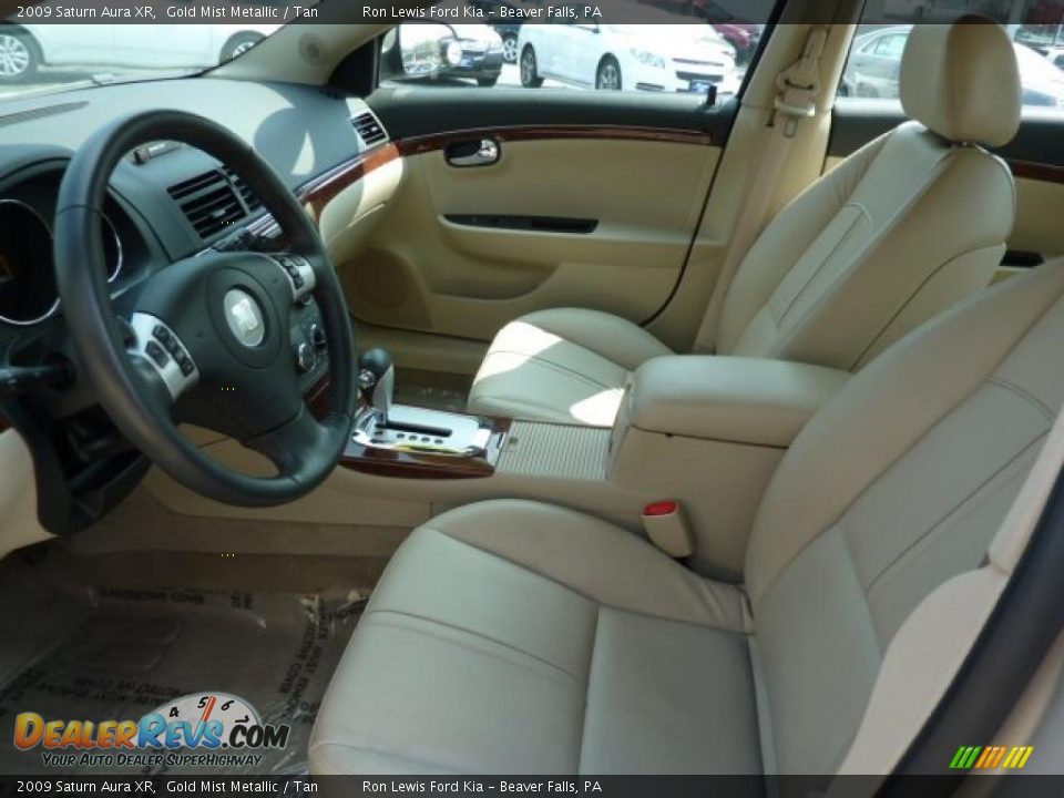 2009 Saturn Aura XR Gold Mist Metallic / Tan Photo #12