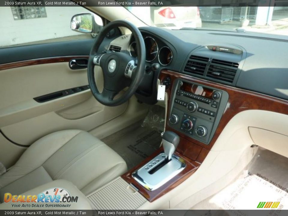 2009 Saturn Aura XR Gold Mist Metallic / Tan Photo #20