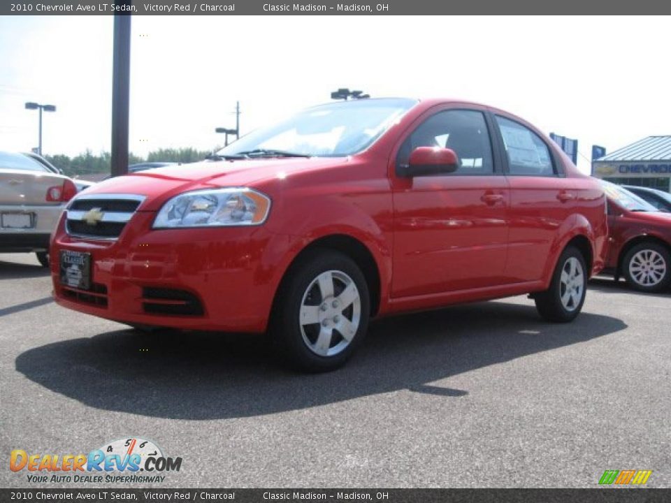 2010 Chevrolet Aveo LT Sedan Victory Red / Charcoal Photo #1