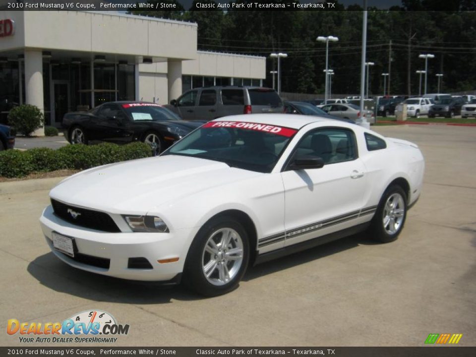 2010 Ford Mustang V6 Coupe Performance White / Stone Photo #1