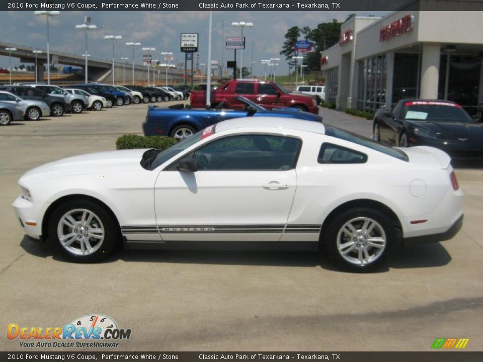 2010 Ford Mustang V6 Coupe Performance White / Stone Photo #2