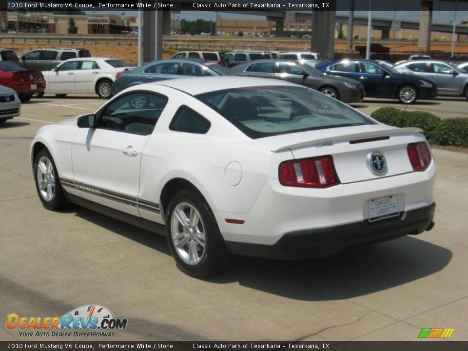 2010 Ford Mustang V6 Coupe Performance White / Stone Photo #3