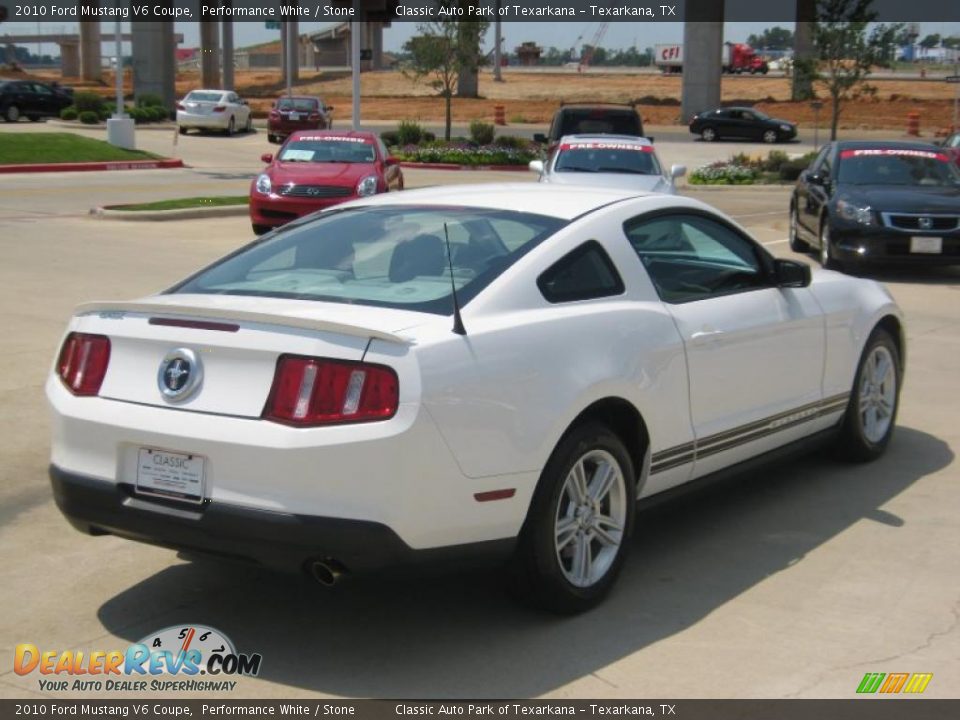 2010 Ford Mustang V6 Coupe Performance White / Stone Photo #5