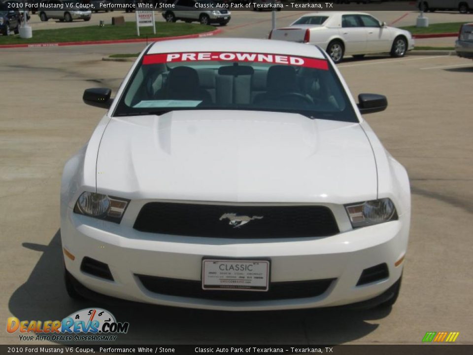2010 Ford Mustang V6 Coupe Performance White / Stone Photo #8