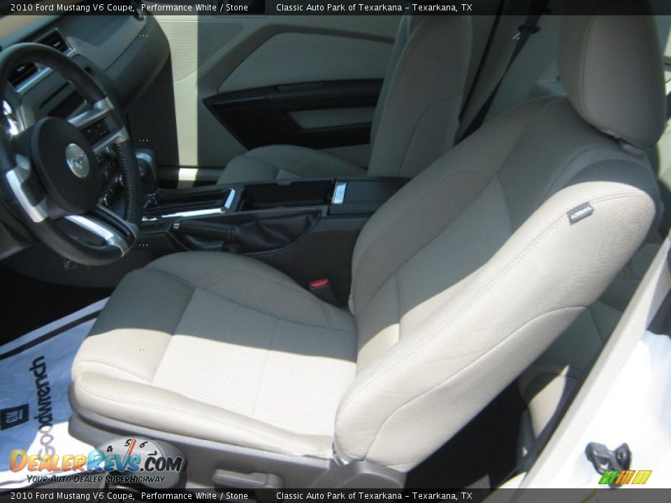 2010 Ford Mustang V6 Coupe Performance White / Stone Photo #14
