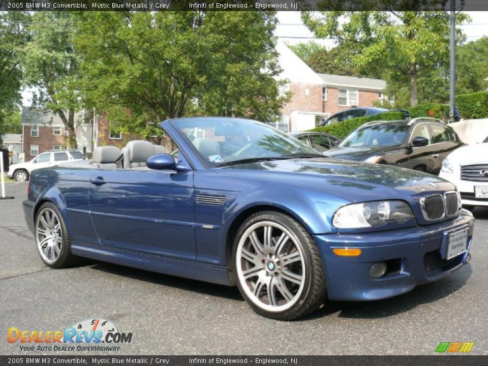 2005 BMW M3 Convertible Mystic Blue Metallic / Grey Photo #4