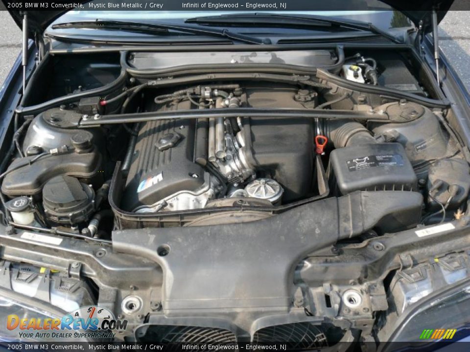 2005 BMW M3 Convertible Mystic Blue Metallic / Grey Photo #28