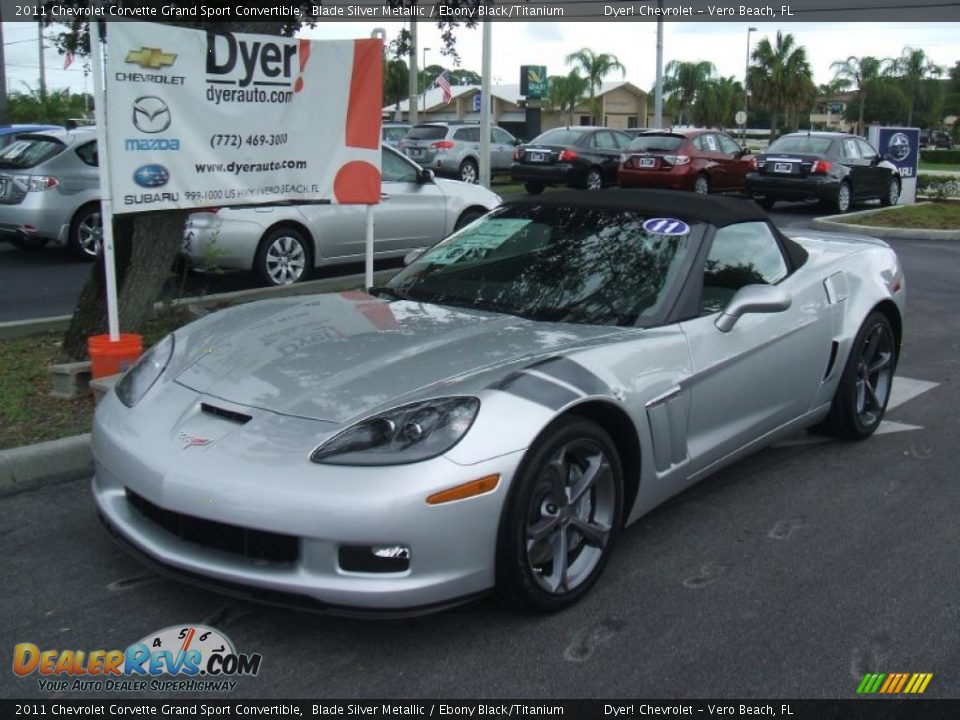 2011 Chevrolet Corvette Grand Sport Convertible Blade Silver Metallic / Ebony Black/Titanium Photo #1