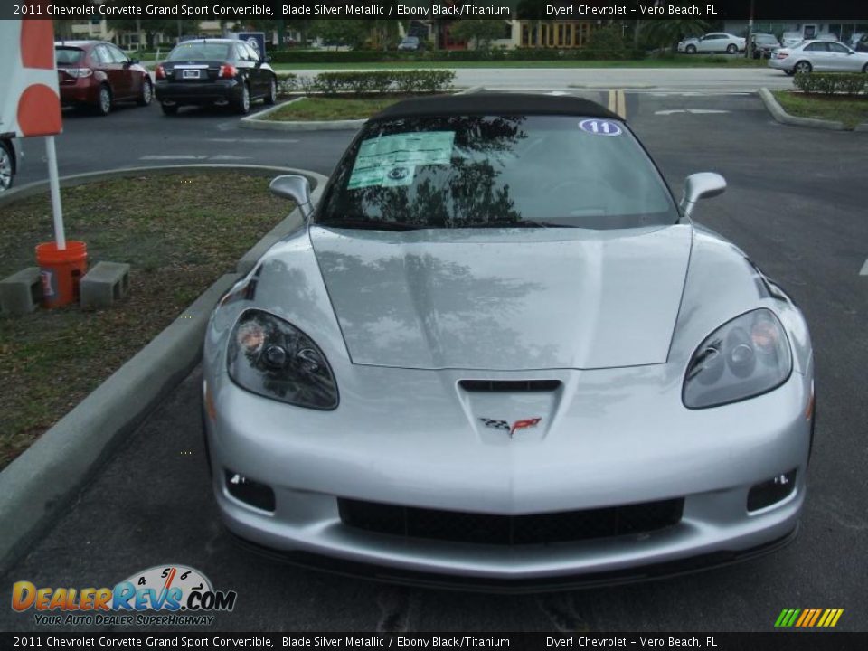 2011 Chevrolet Corvette Grand Sport Convertible Blade Silver Metallic / Ebony Black/Titanium Photo #2