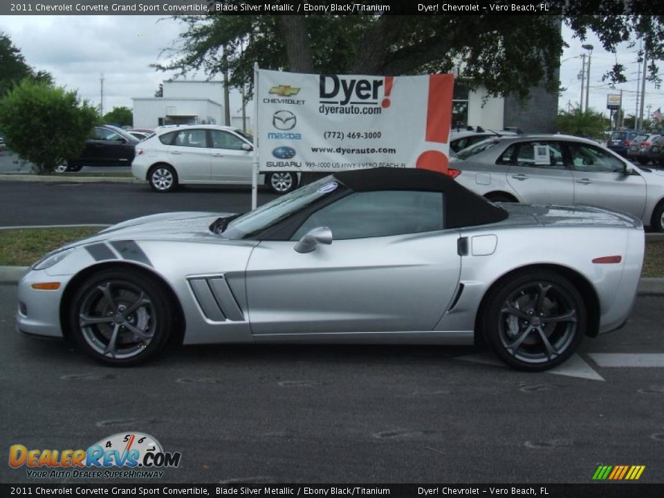 2011 Chevrolet Corvette Grand Sport Convertible Blade Silver Metallic / Ebony Black/Titanium Photo #3