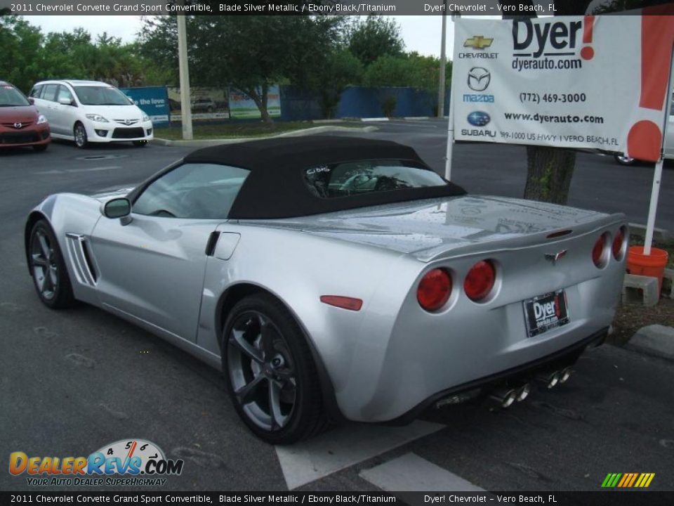 2011 Chevrolet Corvette Grand Sport Convertible Blade Silver Metallic / Ebony Black/Titanium Photo #4