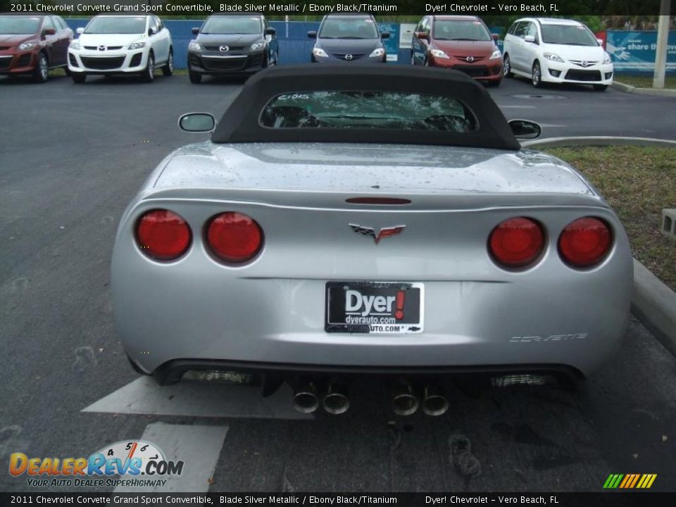 2011 Chevrolet Corvette Grand Sport Convertible Blade Silver Metallic / Ebony Black/Titanium Photo #5