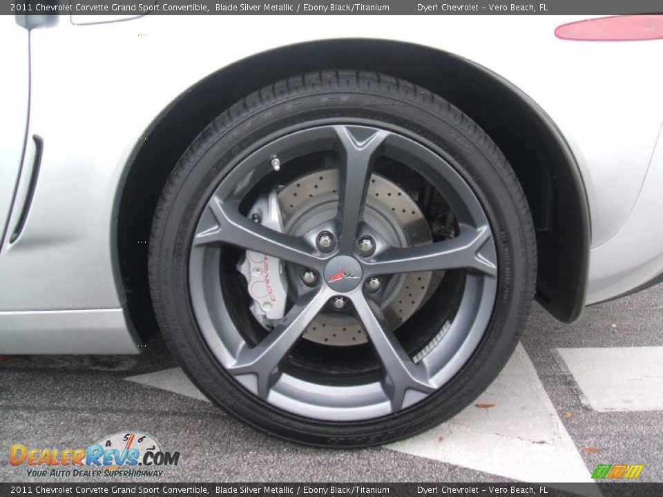2011 Chevrolet Corvette Grand Sport Convertible Blade Silver Metallic / Ebony Black/Titanium Photo #6