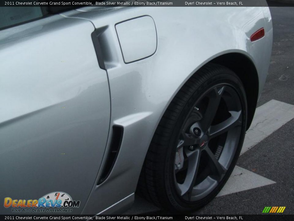 2011 Chevrolet Corvette Grand Sport Convertible Blade Silver Metallic / Ebony Black/Titanium Photo #7