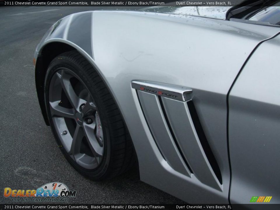 2011 Chevrolet Corvette Grand Sport Convertible Blade Silver Metallic / Ebony Black/Titanium Photo #8