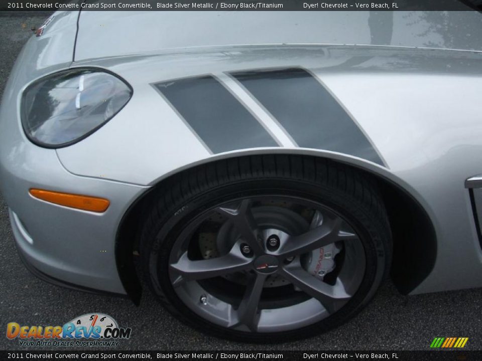2011 Chevrolet Corvette Grand Sport Convertible Blade Silver Metallic / Ebony Black/Titanium Photo #9