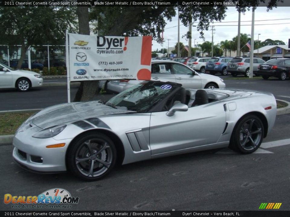 2011 Chevrolet Corvette Grand Sport Convertible Blade Silver Metallic / Ebony Black/Titanium Photo #10
