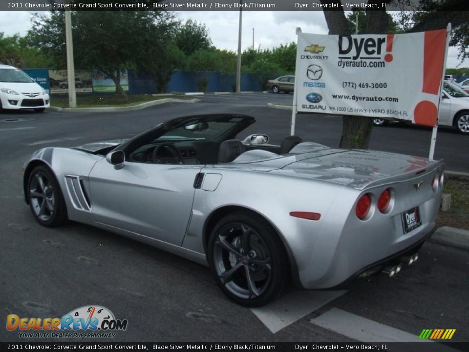 2011 Chevrolet Corvette Grand Sport Convertible Blade Silver Metallic / Ebony Black/Titanium Photo #11