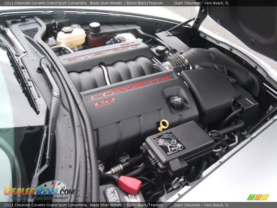 2011 Chevrolet Corvette Grand Sport Convertible Blade Silver Metallic / Ebony Black/Titanium Photo #16