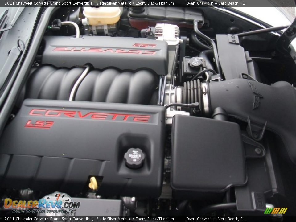 2011 Chevrolet Corvette Grand Sport Convertible Blade Silver Metallic / Ebony Black/Titanium Photo #17