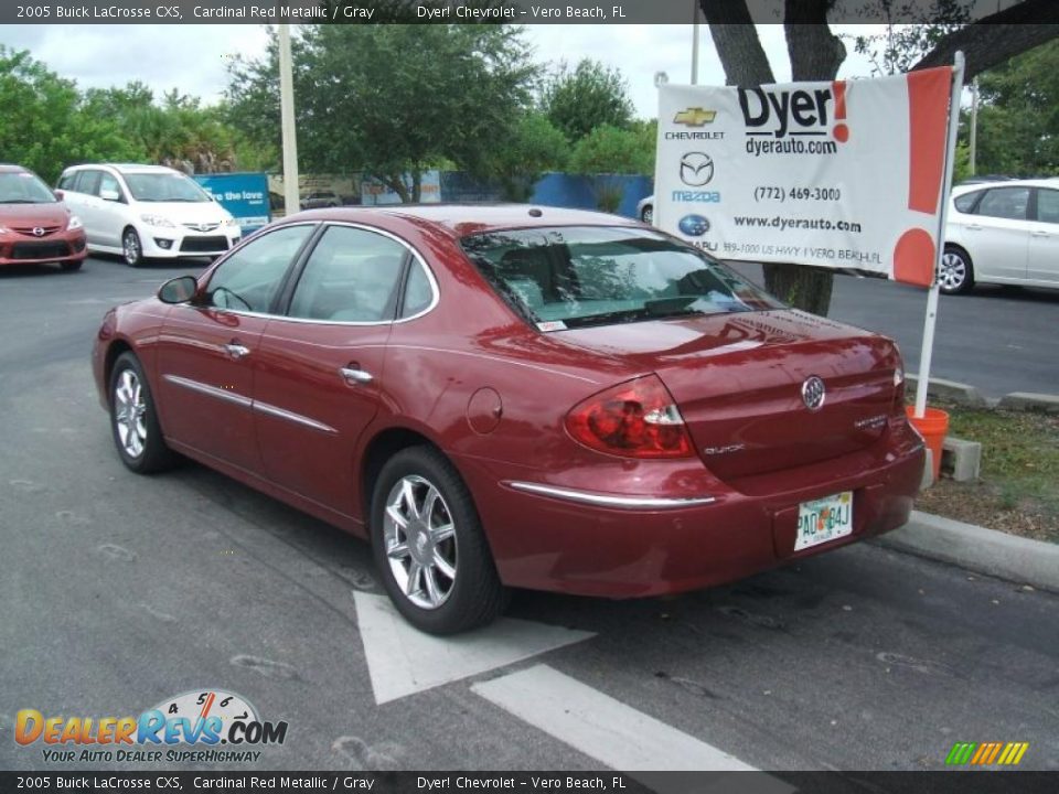 2005 Buick LaCrosse CXS Cardinal Red Metallic / Gray Photo #6