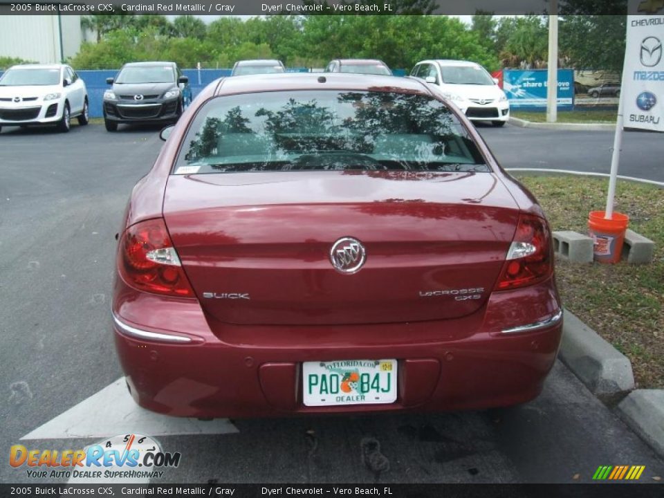 2005 Buick LaCrosse CXS Cardinal Red Metallic / Gray Photo #7