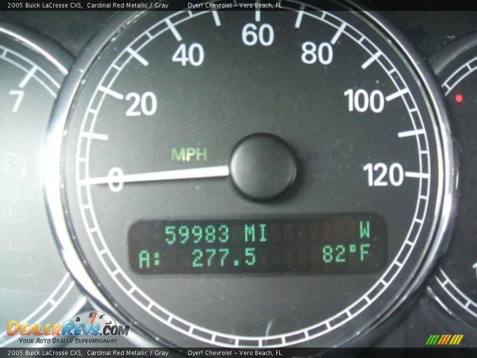 2005 Buick LaCrosse CXS Cardinal Red Metallic / Gray Photo #12