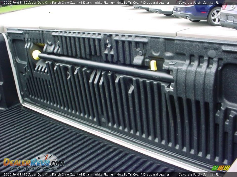 2010 Ford F450 Super Duty King Ranch Crew Cab 4x4 Dually White Platinum Metallic Tri Coat / Chapparal Leather Photo #6