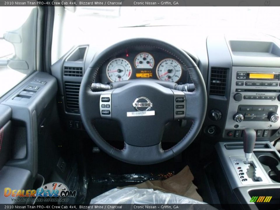 2010 Nissan Titan PRO-4X Crew Cab 4x4 Blizzard White / Charcoal Photo #13