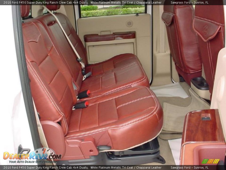 2010 Ford F450 Super Duty King Ranch Crew Cab 4x4 Dually White Platinum Metallic Tri Coat / Chapparal Leather Photo #18