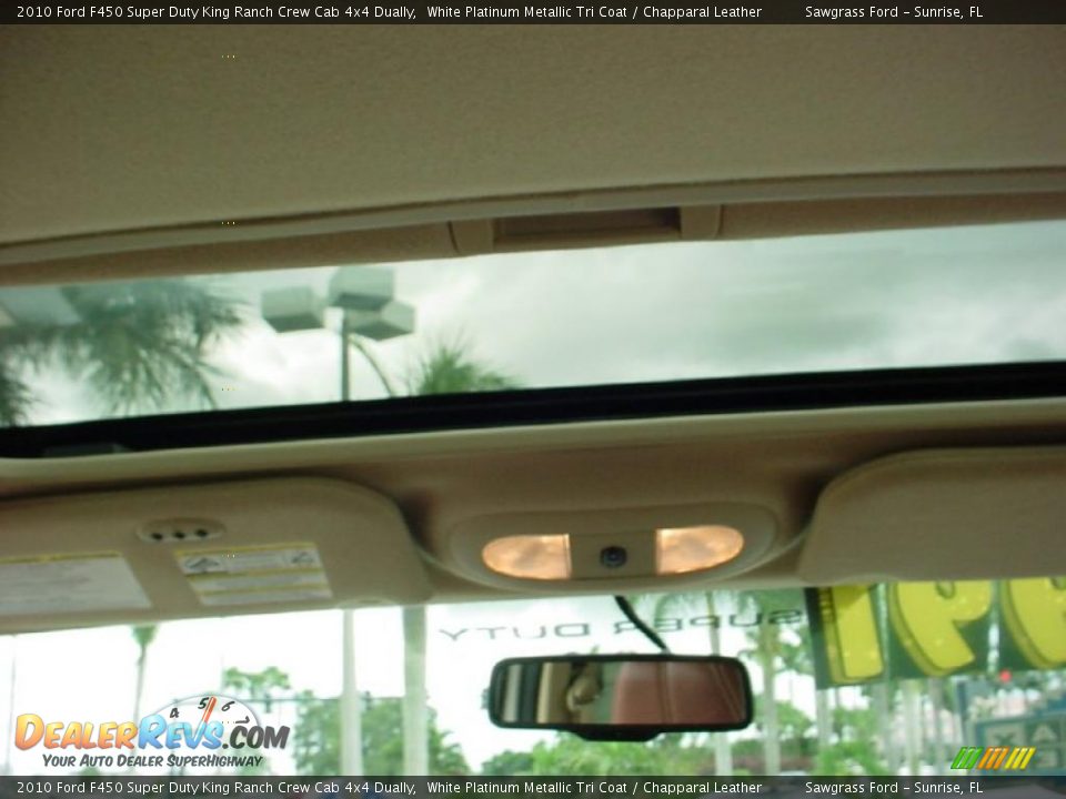 2010 Ford F450 Super Duty King Ranch Crew Cab 4x4 Dually White Platinum Metallic Tri Coat / Chapparal Leather Photo #22