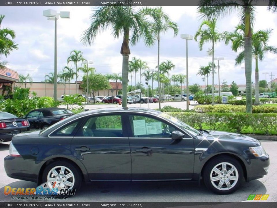 2008 Ford Taurus SEL Alloy Grey Metallic / Camel Photo #2
