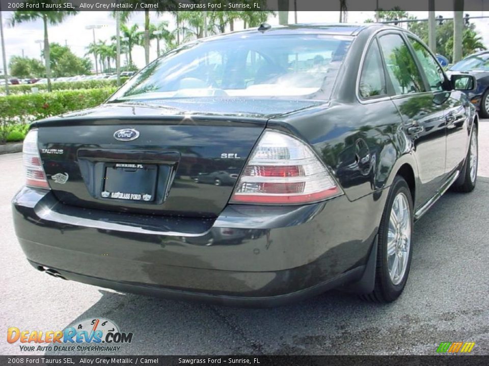 2008 Ford Taurus SEL Alloy Grey Metallic / Camel Photo #3