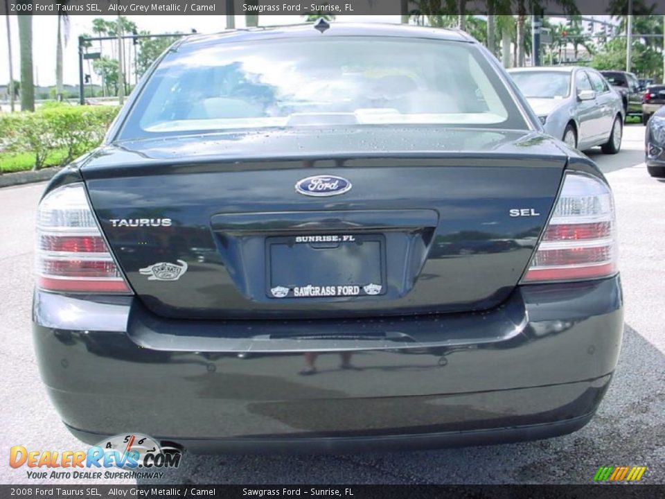 2008 Ford Taurus SEL Alloy Grey Metallic / Camel Photo #4