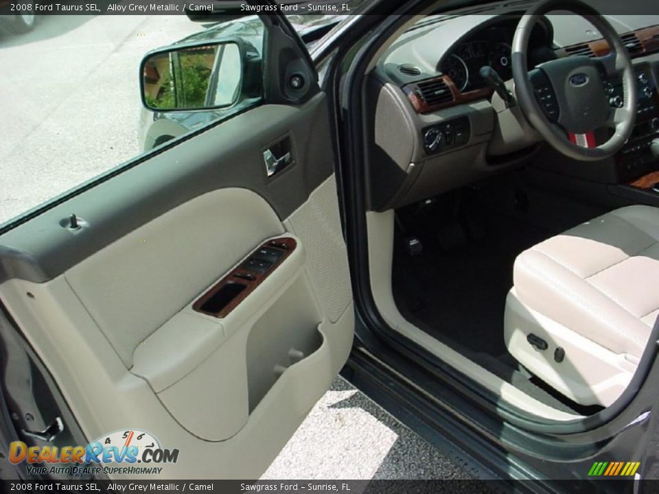 2008 Ford Taurus SEL Alloy Grey Metallic / Camel Photo #9