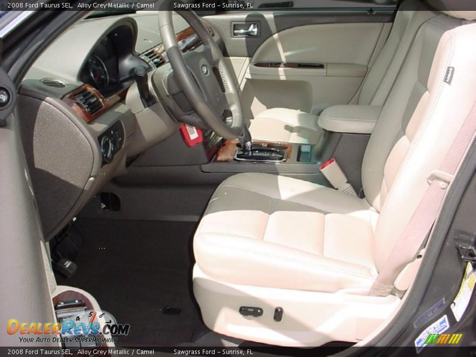 2008 Ford Taurus SEL Alloy Grey Metallic / Camel Photo #11