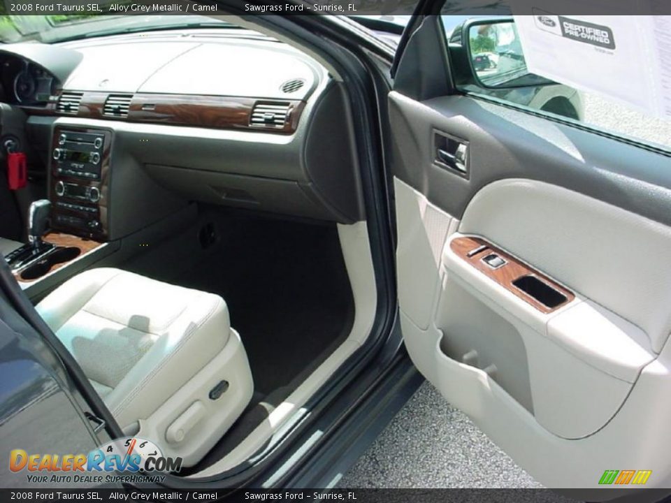 2008 Ford Taurus SEL Alloy Grey Metallic / Camel Photo #12