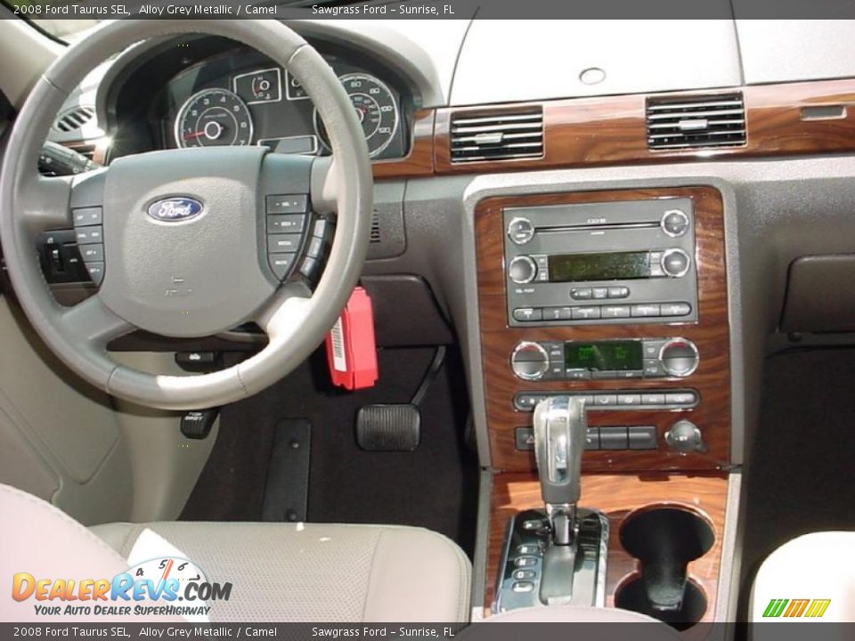 2008 Ford Taurus SEL Alloy Grey Metallic / Camel Photo #17