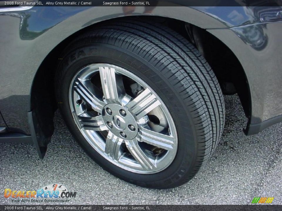 2008 Ford Taurus SEL Alloy Grey Metallic / Camel Photo #18