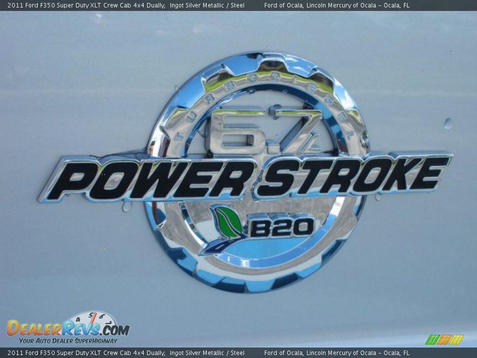 2011 Ford F350 Super Duty XLT Crew Cab 4x4 Dually Ingot Silver Metallic / Steel Photo #5