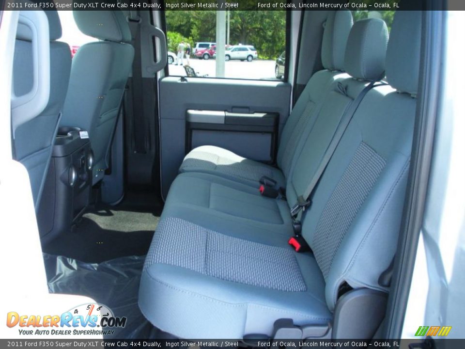 2011 Ford F350 Super Duty XLT Crew Cab 4x4 Dually Ingot Silver Metallic / Steel Photo #7